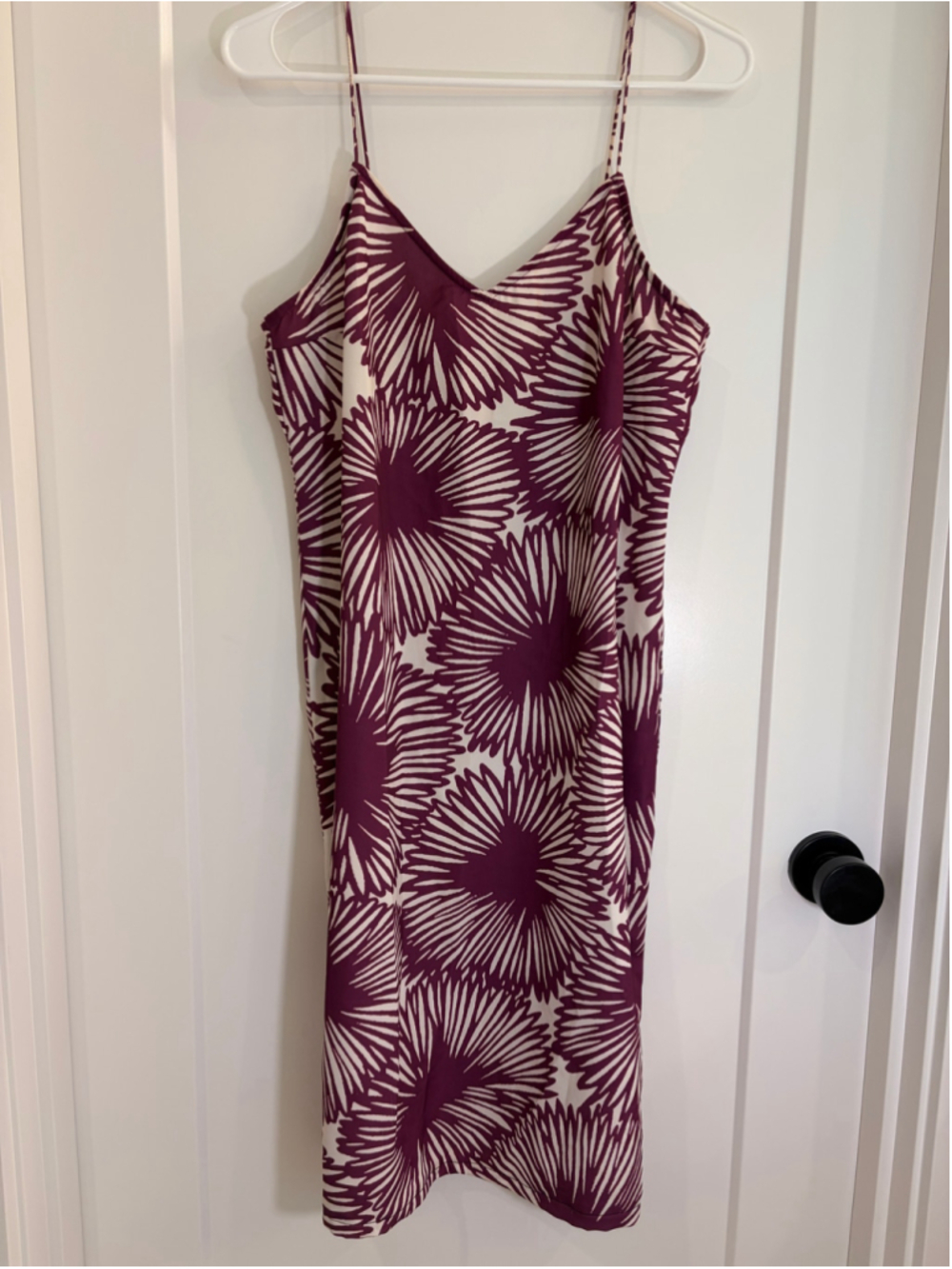Tracy Reese x Anthropologie Plum & Cream Floral Slip Dress - Size 10